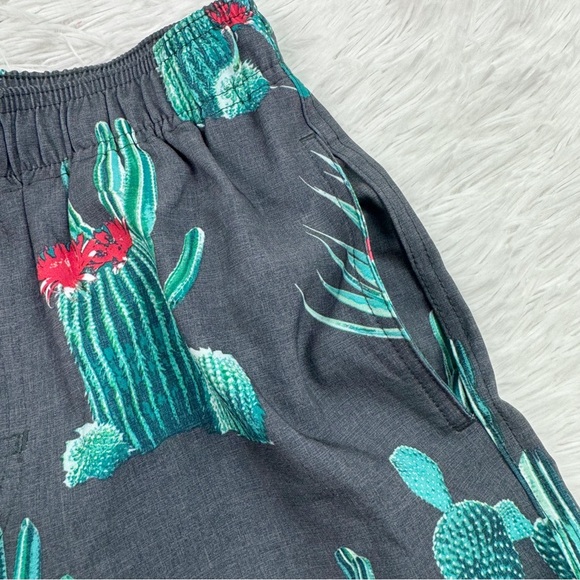 First Wave boy's 14/16 cactus print board shorts swim trunks - Picture 3 of 8